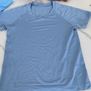 lululemon athletica swiftly tech Light Blue Short Sleeve Tee